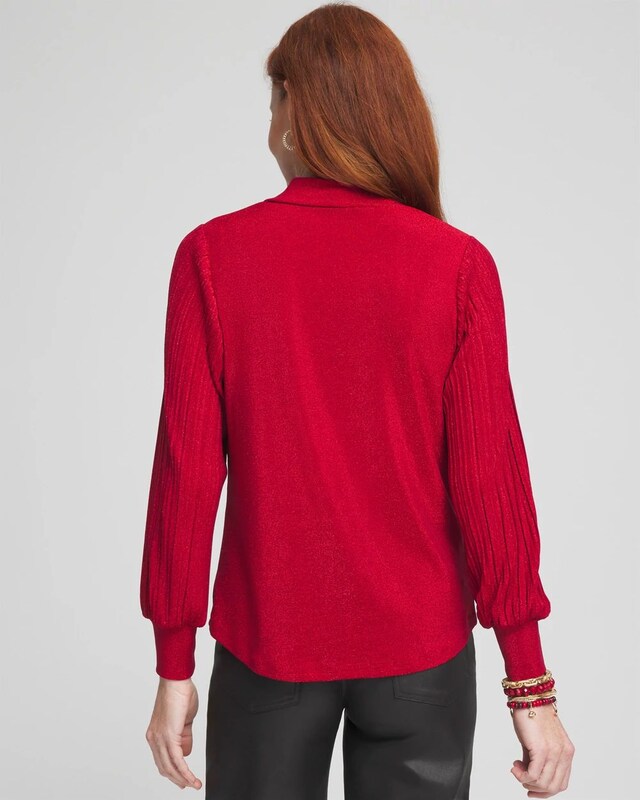 Shimmer Mock-Neck Top - image 3